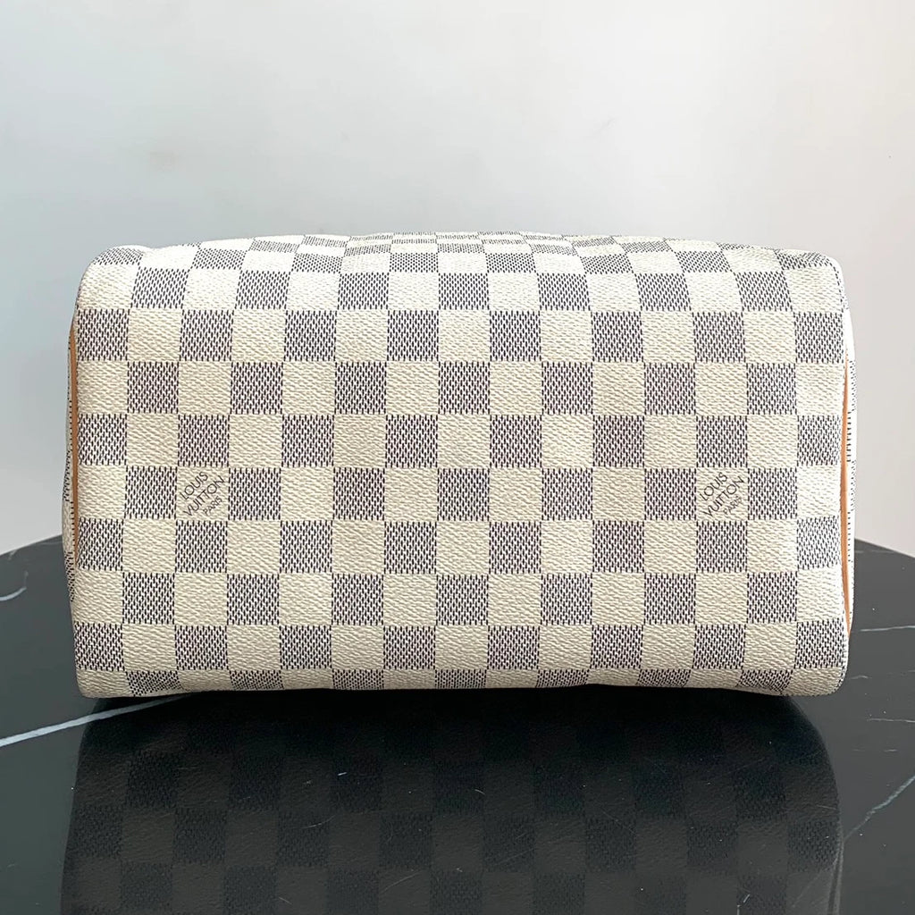 Louis Vuitton Speedy 25 Tote Damier Azur Top Handle Bag Crossbody Bag Unisex S