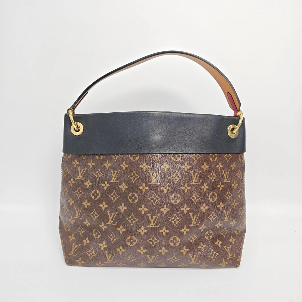 Louis Vuitton Black Monogram Canvas Large Shoulder Bag For Women