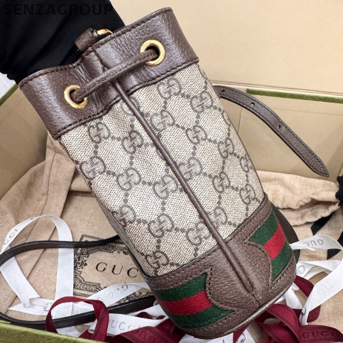 Gucci Ophidia Mini Drawstring Bucket Bag - Classic Women's Shoulder Bag