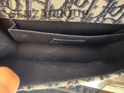 Dior Montaigne 30 Small Monogram Chain Shoulder Crossbody Bag Black Gold