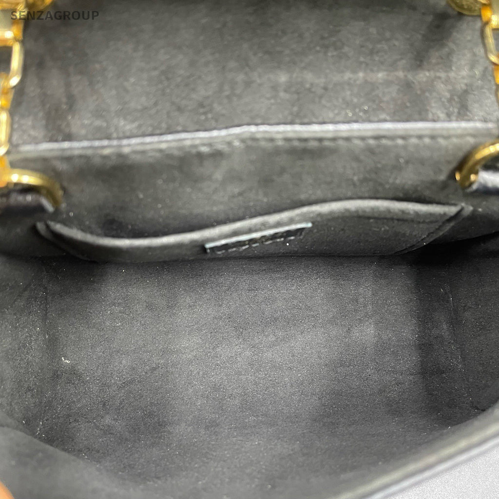 Louis Vuitton Monogram Empreinte Chain Shoulder Bag Black Gold Women Classic