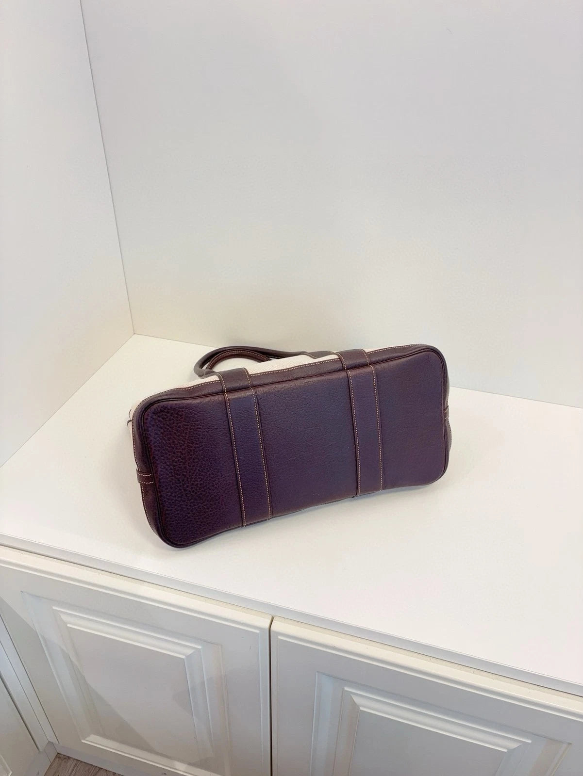 Hermes Garden Party GP 36 Tote Bag Beige Brown Canvas Leather