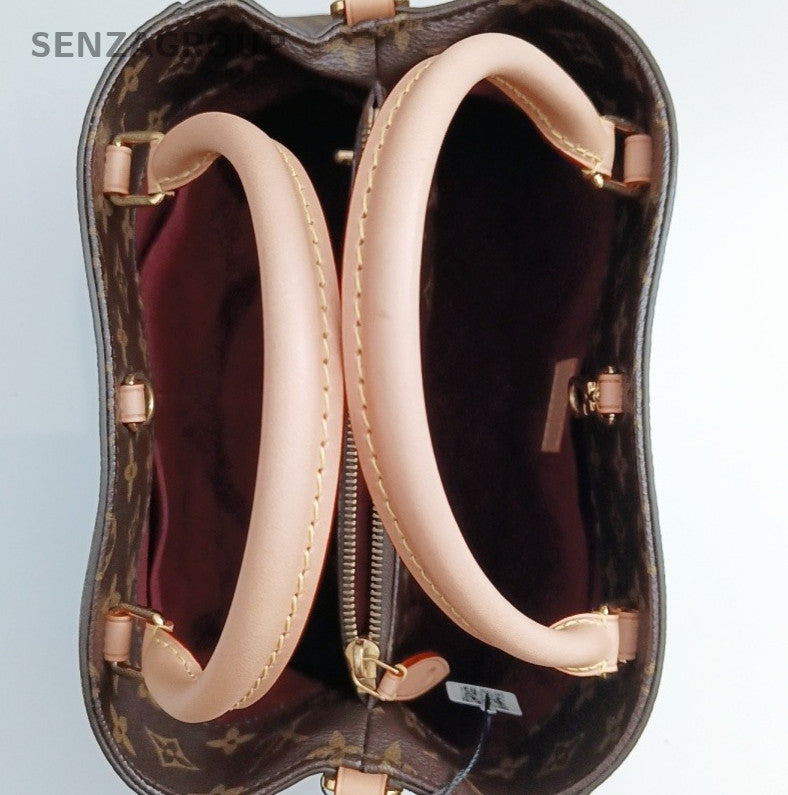 Louis Vuitton Montaigne MM Monogram Top Handle Bag Crossbody Brown Women Classic
