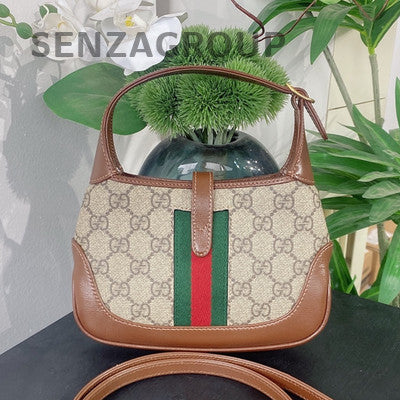 Gucci Mini Jackie Shoulder Bag Brown Gold Women's Classic