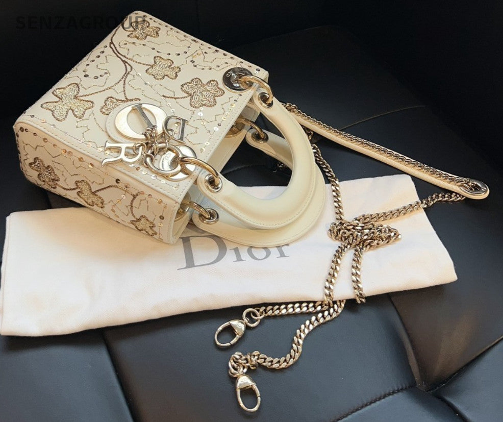 Christian Dior Lady Embroidery Limited Edition Top Handle bag Almost Brand NEW