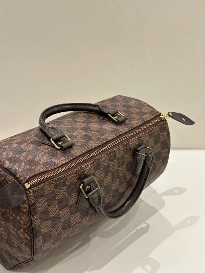 Louis Vuitton Brown Canvas Speedy30 Handbag For Women