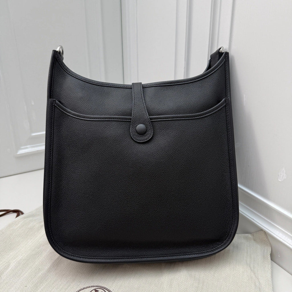 Hermes Evelyne 29 Epsom Shoulder Crossbody Bag Black Women Classic