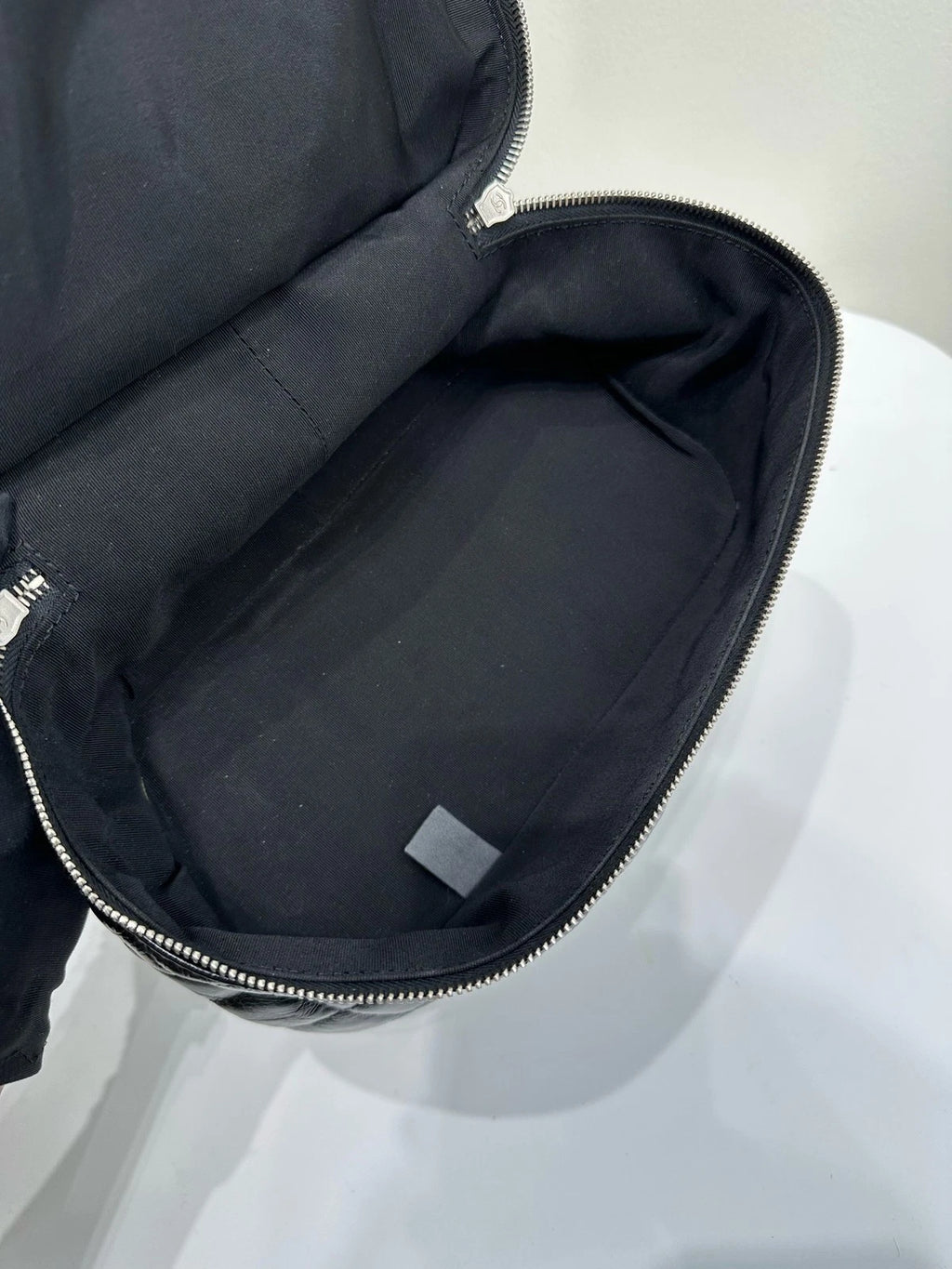Authentic CHANEL Black Silver PVC Transparent Jelly Shoulder Bag For Women