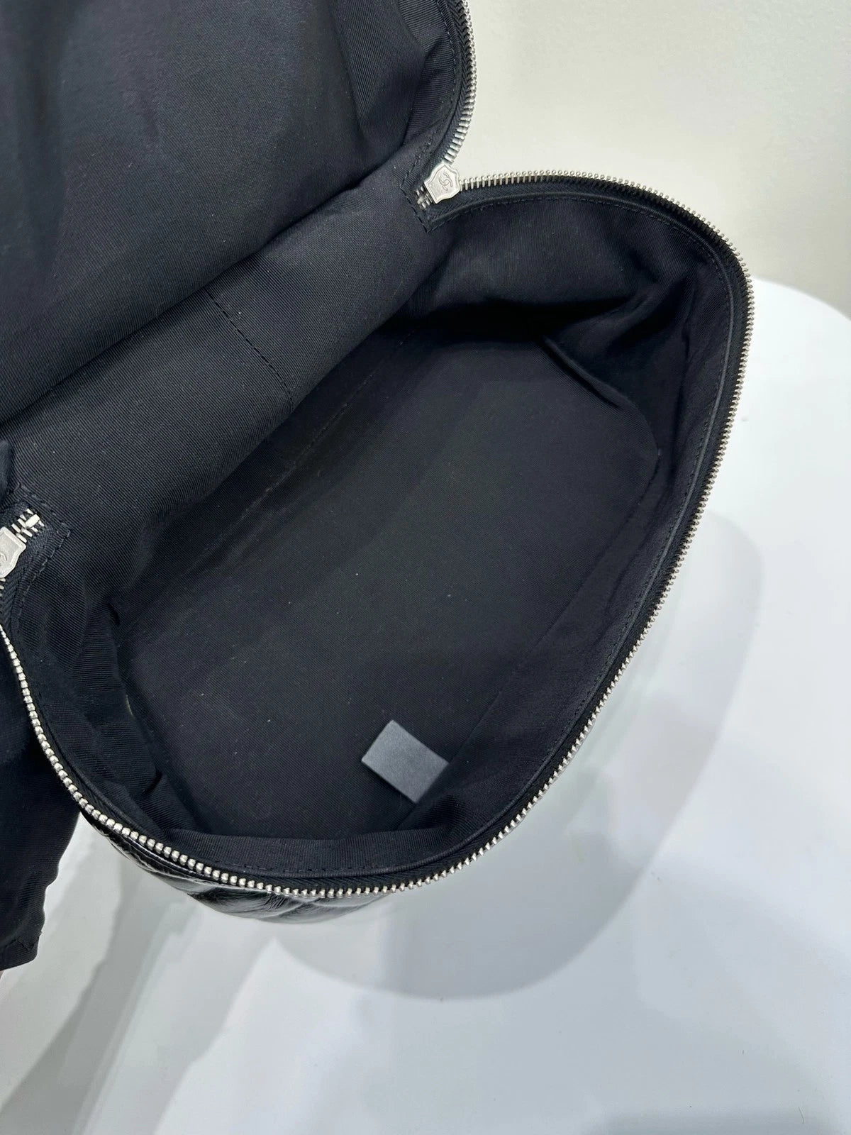 Authentic CHANEL Black Silver PVC Transparent Jelly Shoulder Bag For Women