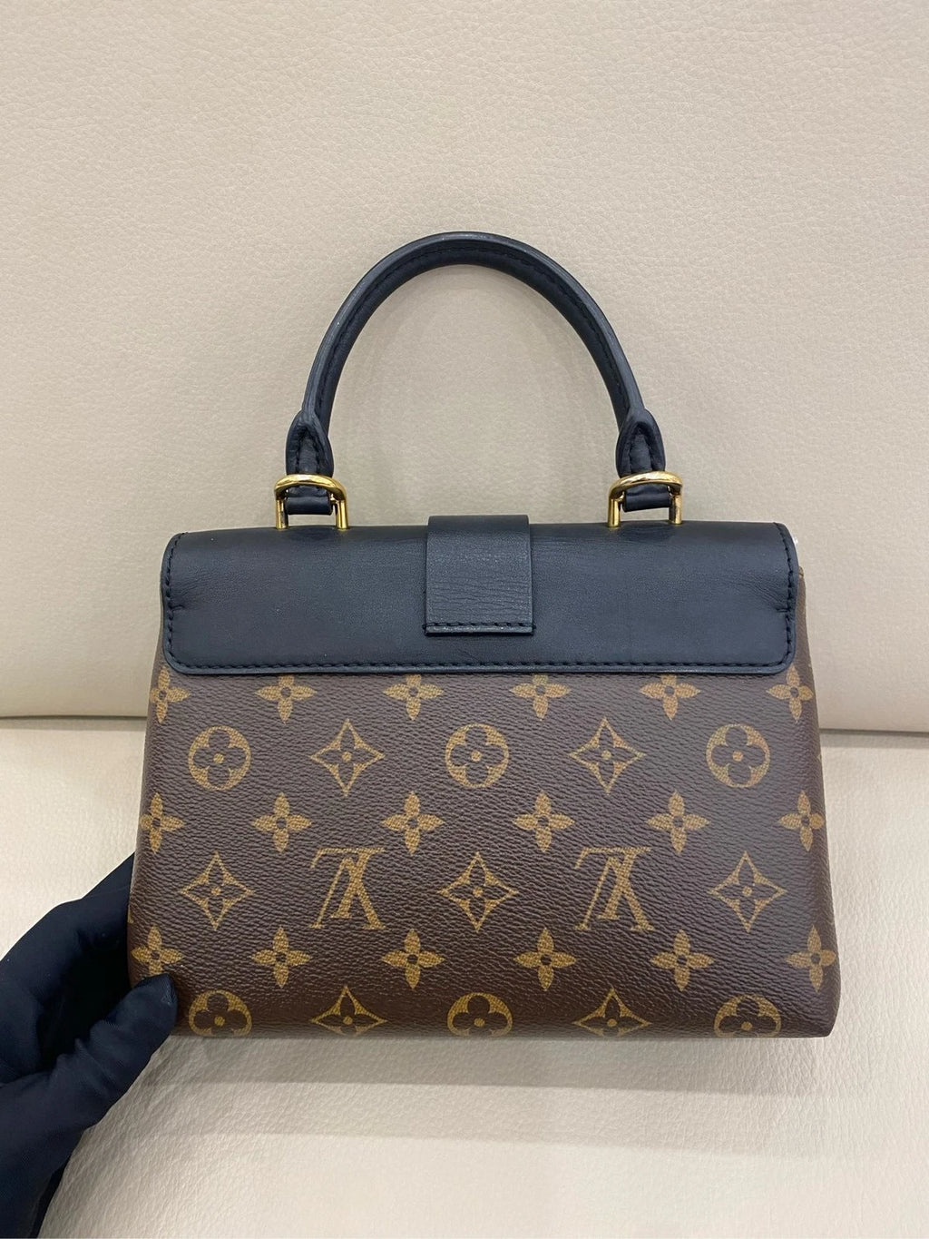 Louis Vuitton Locky BB Black Canvas Handbag Crossbody Bag Women