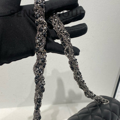 Chanel Westminster Black Silver Lambskin Chain Shoulder Bag