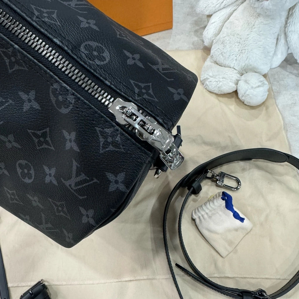 Louis Vuitton Keepall 45 Black Monogram Canvas Handbag For Women