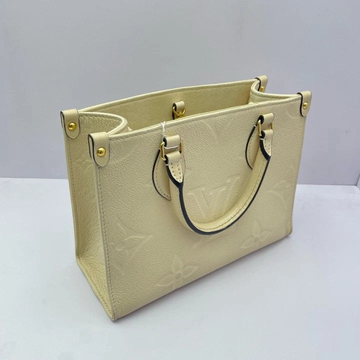 Louis Vuitton OnTheGo Small Ivory Tote Bag For Women