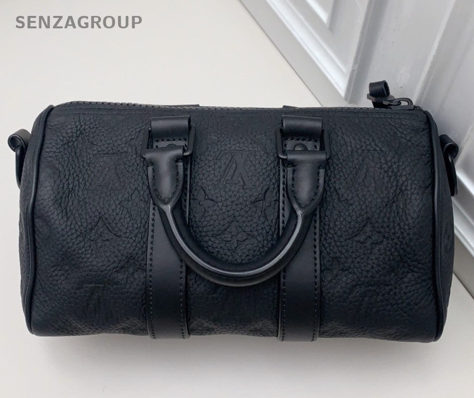 Louis Vuitton Keepall25 Monogram Top Handle Bag Crossbody Black Unisex Adults
