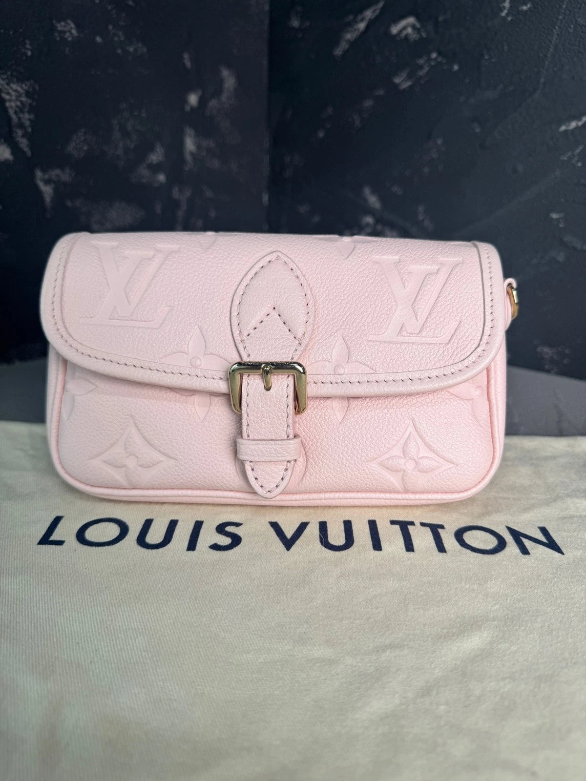 Louis Vuitton Nano Baguette Pink Shoulder Bag For Women