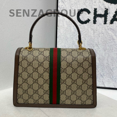 Gucci Ophidia Messenger Shoulder Bag Brown Gold Buckle Classic Women's