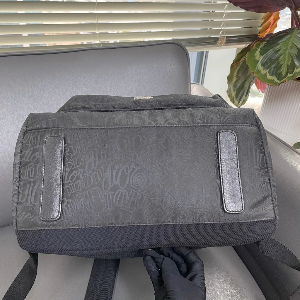 Dior x Stussy All Over Logo Print Casual Backpack For Women