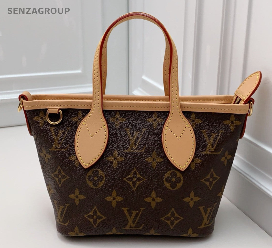 Louis Vuitton Neverfull BB Monogram Top Handle Shoulder Bag Brown Women Classic