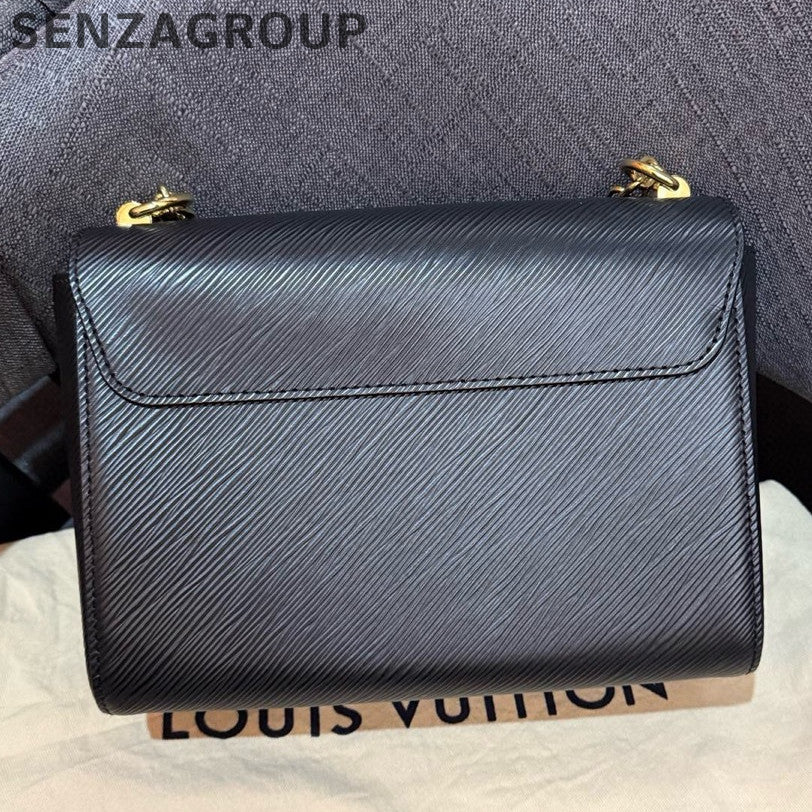 Louis Vuitton Epi Twist Medium Black Gold Chain Shoulder Bag Classic