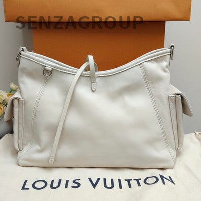 Louis Vuitton Carryall PM Bag Silver White Monogram Women's Classic