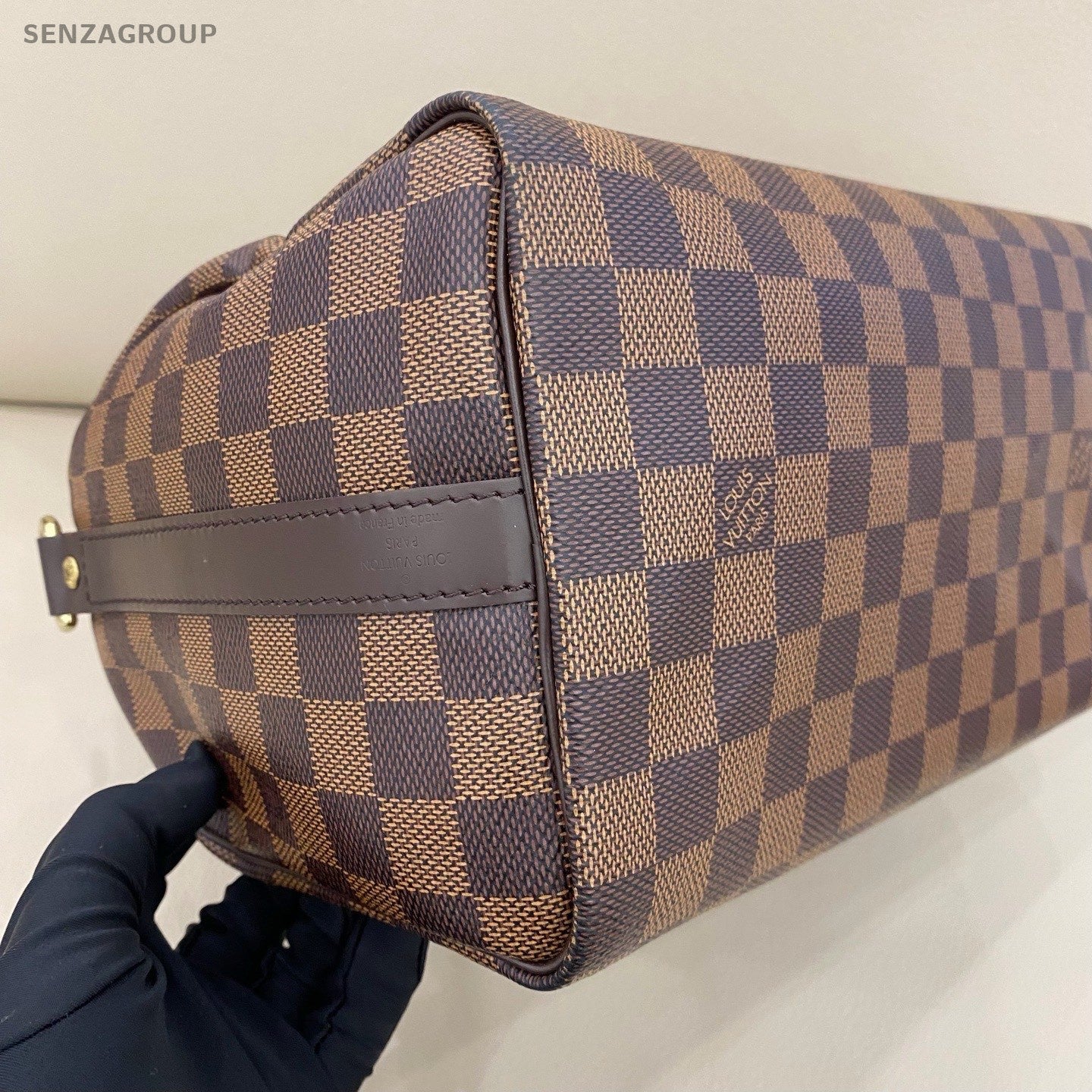 Louis Vuitton Speedy25 Damier Top Handle Bag Crossbody Brown Women Classic