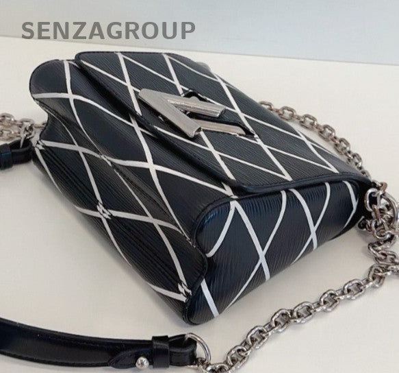 Louis Vuitton Twist PM Epi Chain Shoulder Crossbody Black Silver Women Classic