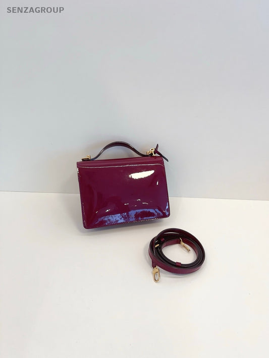 Louis Vuitton Purple-red Vernis Monceau BB 2WAY Handbag Crossbody