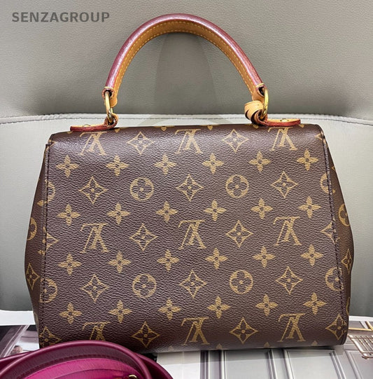 Louis Vuitton Cluny bb Top Handle 2way Shoulder Handbag Women Brown
