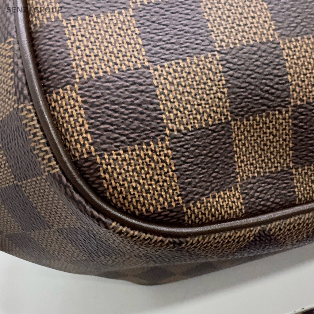 Louis Vuitton Damier Zipping Shoulder Bag Brown Gold Used Women Classic