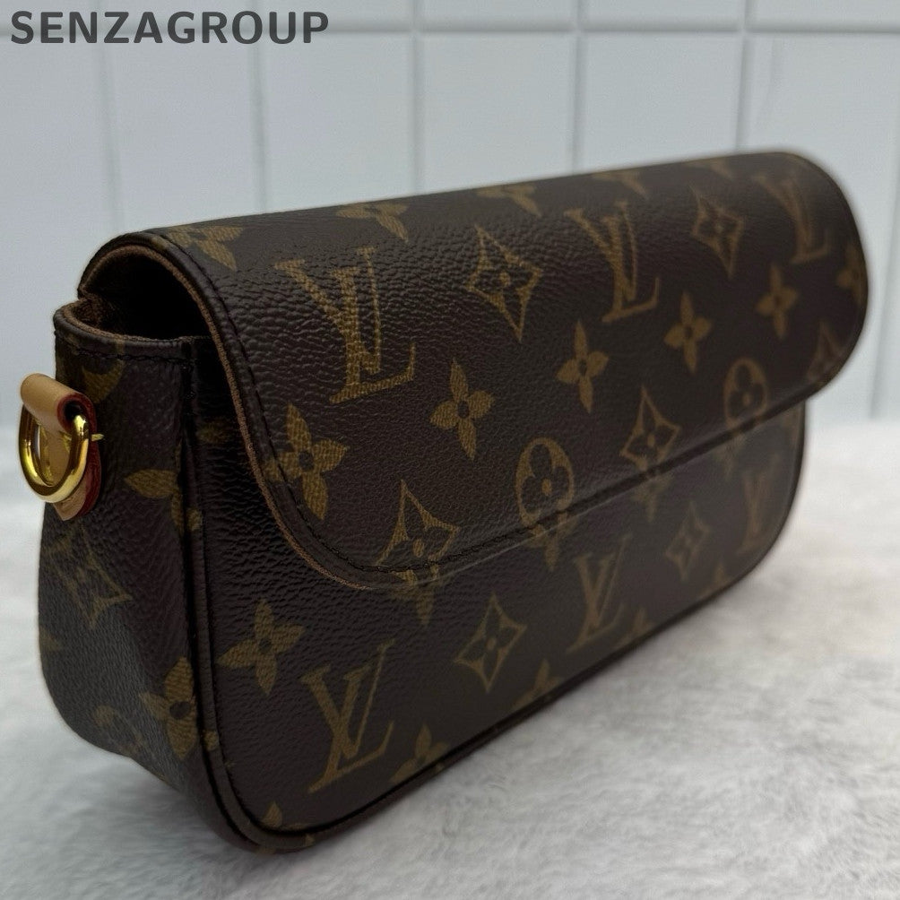 Louis Vuitton Monogram Ivy Chain Shoulder Bag Brown Classic Women's