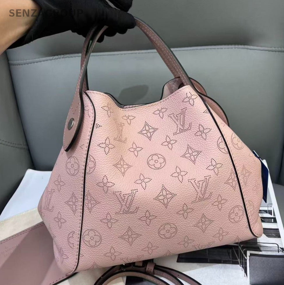 Louis Vuitton Hina PM Monogram Calfskin 2way Shoulder Handbag Women Pink