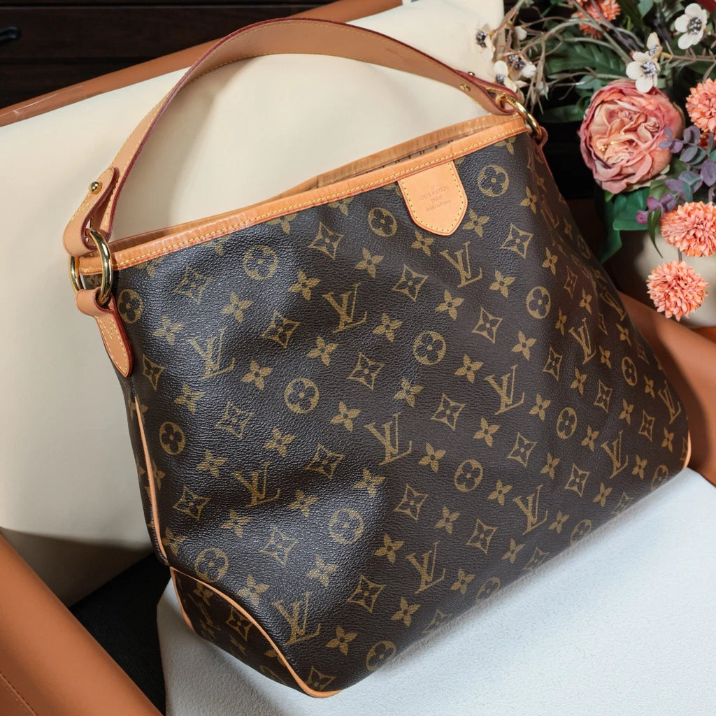 Louis Vuitton Delightful PM Monogram Top Handle Shoulder Bag Brown Women