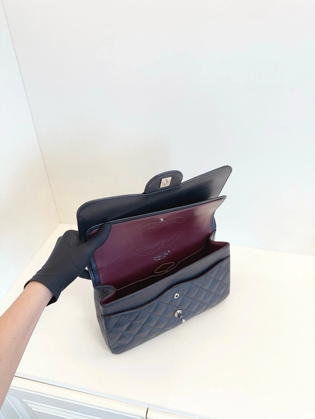 CHANEL Black CF Jumbo Shoulder Bag For Women
