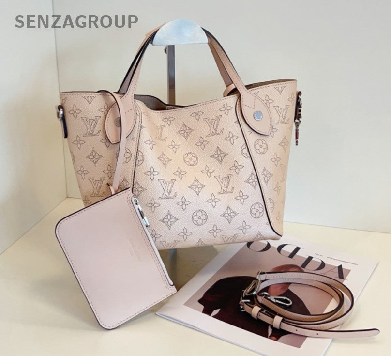 Louis Vuitton Hina PM Monogram Calfskin 2way Shoulder Handbag Women Pink