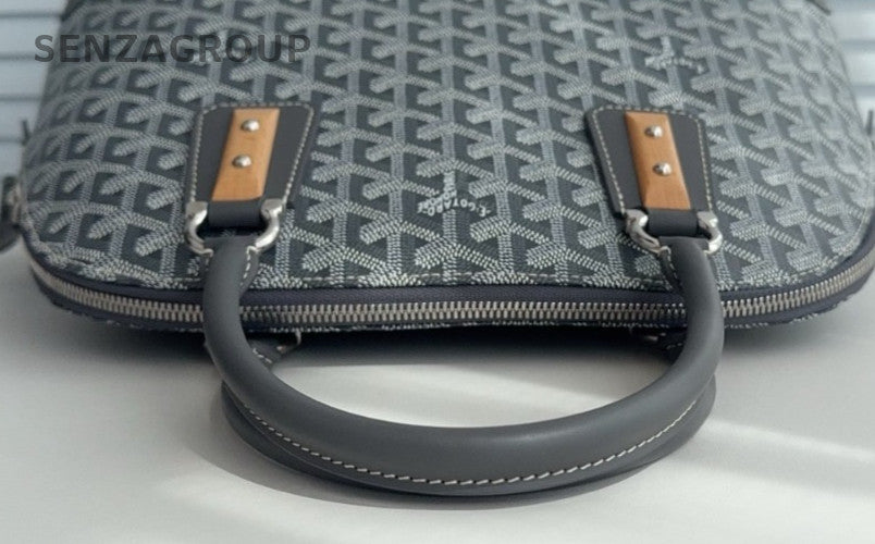 Goyard Canvas Leather Tote Bag Black Orange Silver Used Women Classic Designer