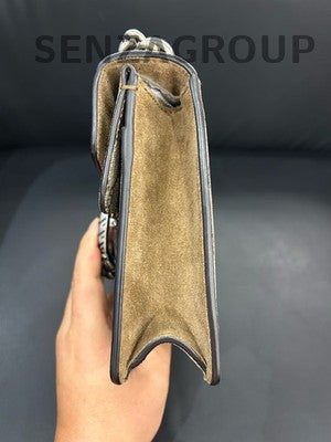 Gucci Dionysus Small Chain Shoulder Bag Brown Silver Hardware