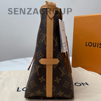 Louis Vuitton Carryall PM Monogram Brown Gold Hardware Women's Bag
