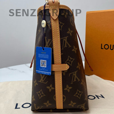 Louis Vuitton Carryall PM Monogram Brown Gold Hardware Women's Bag