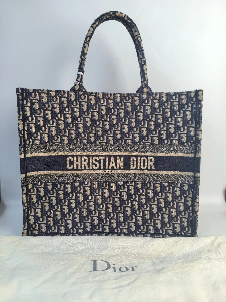 Dior Sj0001 Xp02083 Christian Large Book Tote Bag Excellent