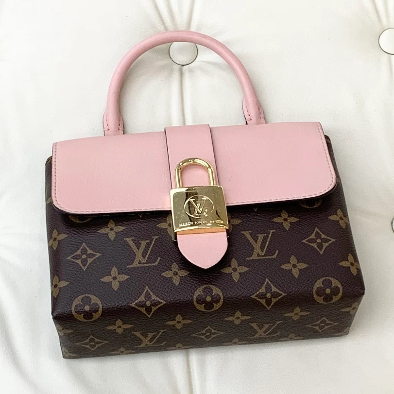 Louis Vuitton Locky BB Calfskin Monogram Top Handle Crossbody Bag Pink Women S