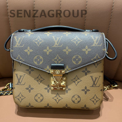 Louis Vuitton Monogram Canvas Backpack Messenger Bag Brown Gold Hardware