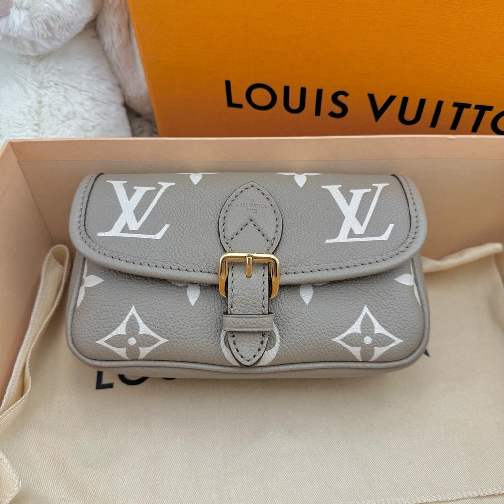 Louis Vuitton Diane Monogram Gray Shoulder Bag Excellent