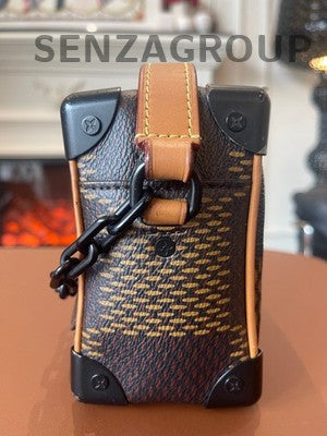 Louis Vuitton Nigo Monogram Soft Trunk Chain Shoulder Bag Brown Black