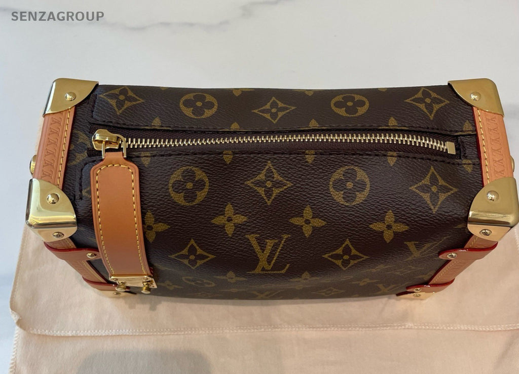 Louis Vuitton Side Trunk MM Monogram Shoulder Bag Crossbody Brown Women Classic