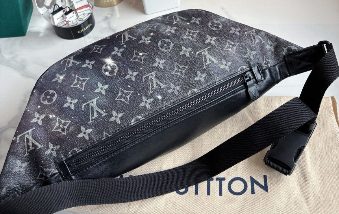 Louis Vuitton Discovery Monogram Chest Bag Black Unisex Adults Almost Brand New