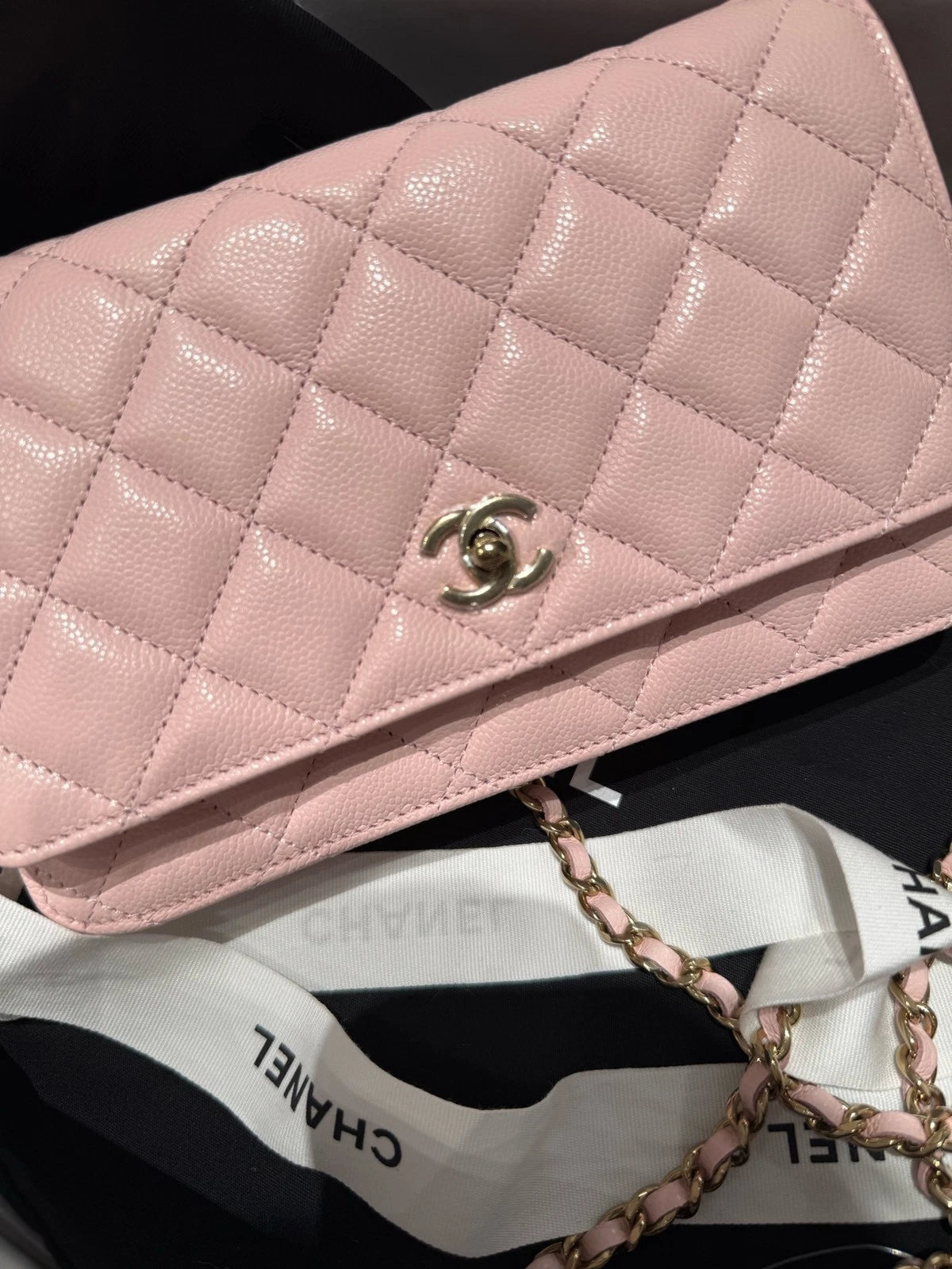 New CHANEL Sakura Pink WOC Crossbody Bag For Women