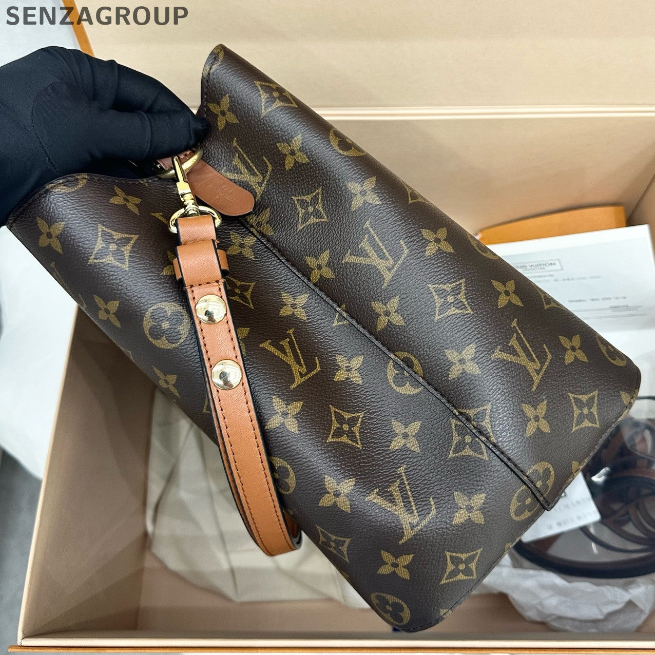 Louis Vuitton Monogram Brown Bucket Bag Handbag Shoulder Bag Classic Women