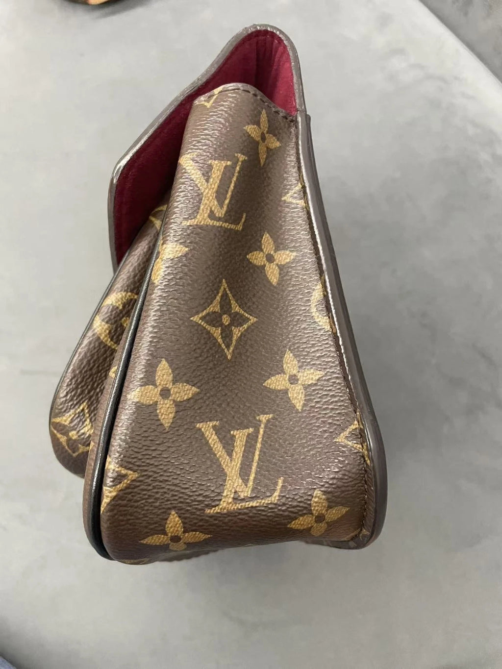 Louis Vuitton Monogram Canvas Enamel Logo Postman Shoulder Bag For Women