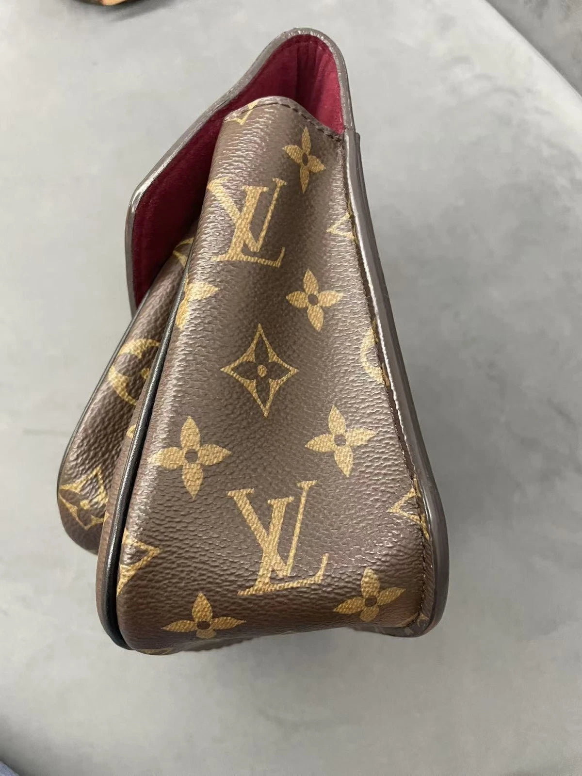 Louis Vuitton Monogram Canvas Enamel Logo Postman Shoulder Bag For Women