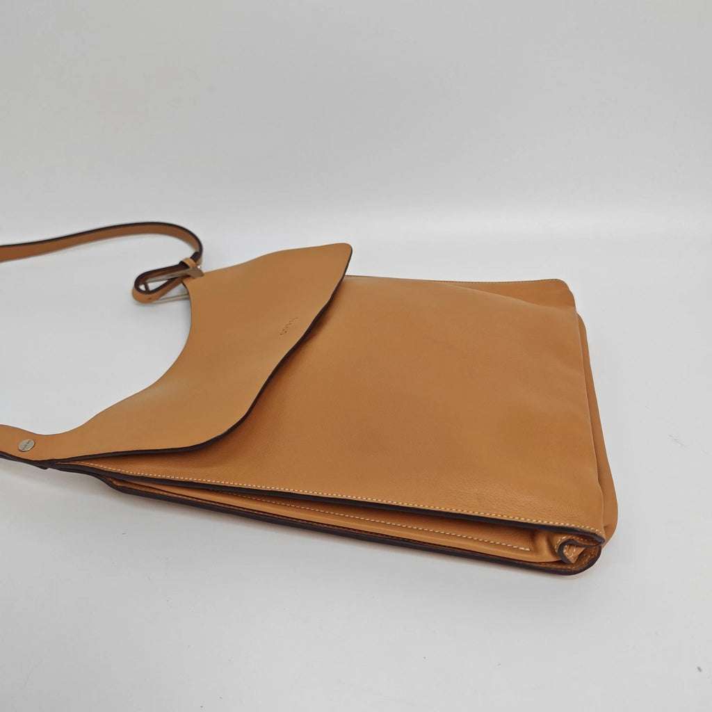 Loewe Leather Beige Flap Shoulder Bag For Women